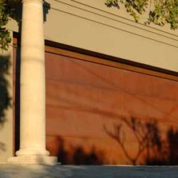 Copper garage door residential