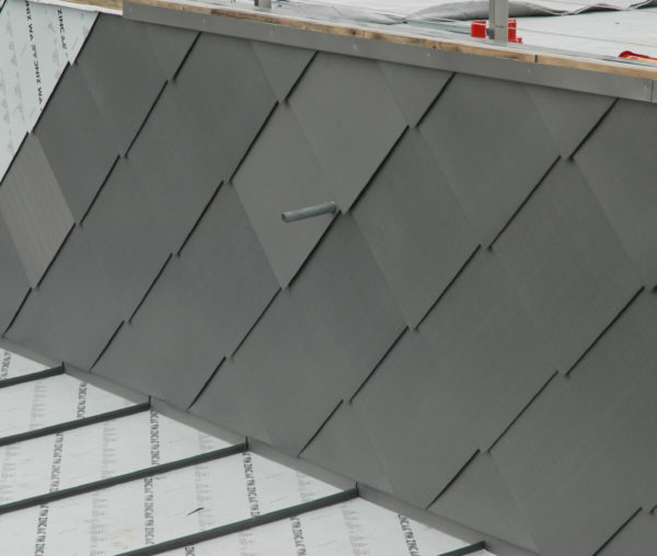 panel3 zinc residential flat lock panel - Metalbenz Fabrication